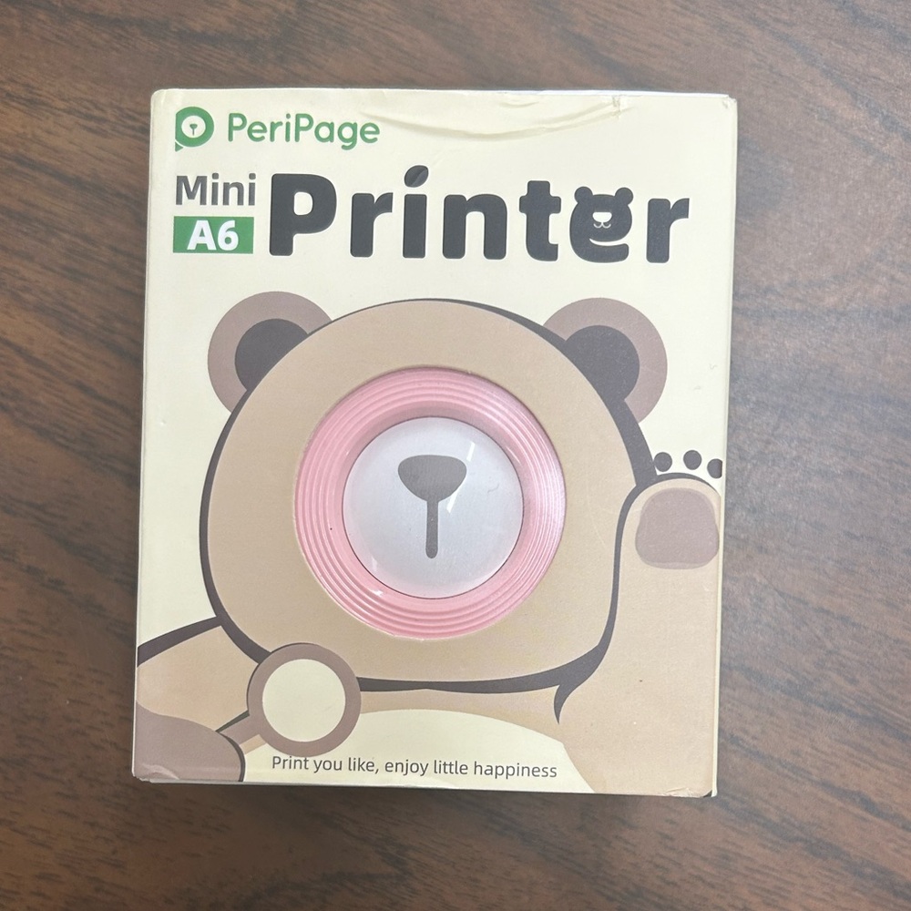 New PeriPage Inkless Pocket Mini A6 Printer; Wireless Bluetooth Portable